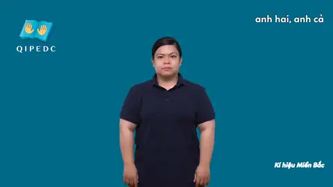 anh hai, anh cả - Ngôn Ngữ ký Hiệu - Vùng miền Hà Nội - Phân loại Gia đình - Quan hệ gia đình, Từ thông dụng