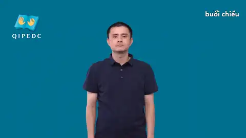 buổi chiều - Ngôn Ngữ ký Hiệu - Vùng miền Toàn Quốc - Phân loại Thời Gian