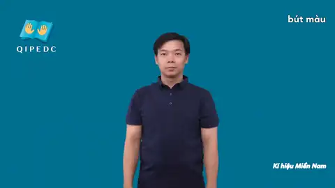 bút màu - Ngôn Ngữ ký Hiệu - Vùng miền Thành Phố Hồ Chí Minh - Phân loại Đồ vật, Giáo Dục