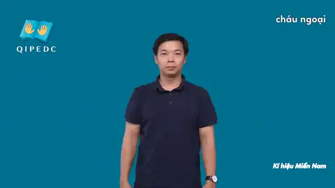 cháu ngoại - Ngôn Ngữ ký Hiệu - Vùng miền Thành Phố Hồ Chí Minh - Phân loại Gia đình - Quan hệ gia đình