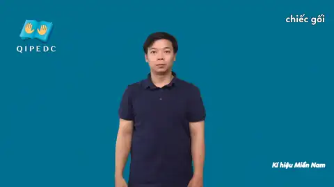 chiếc gối - Ngôn Ngữ ký Hiệu - Vùng miền Thành Phố Hồ Chí Minh - Phân loại Đồ vật