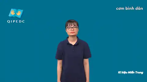 cơm bình dân - Ngôn Ngữ ký Hiệu - Vùng miền Miền Trung - Phân loại Ẩm thực - Món ăn