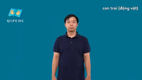 con trai (động vật) - Ngôn Ngữ ký Hiệu - Vùng miền Toàn Quốc - Phân loại Con vật