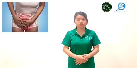 đau buốt nhói ( bộ phận sinh dục) - Ngôn Ngữ ký Hiệu - Vùng miền Thành Phố Hồ Chí Minh - Phân loại Sức khỏe - Bộ phận cơ thể, Tính Từ, Dự Án 250 Ký Hiệu Y Khoa