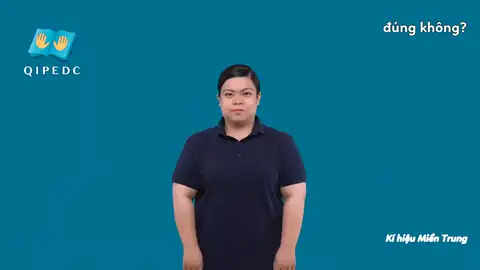 đúng không? - Ngôn Ngữ ký Hiệu - Vùng miền Miền Trung - Phân loại Từ thông dụng, Câu hỏi