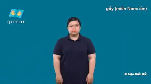 gầy (miền Nam: ốm) - Ngôn Ngữ ký Hiệu - Vùng miền Hà Nội - Phân loại Khác