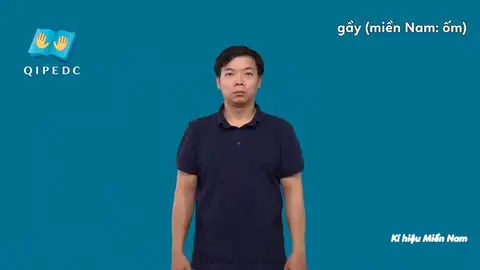 gầy (miền Nam: ốm) - Ngôn Ngữ ký Hiệu - Vùng miền Thành Phố Hồ Chí Minh - Phân loại Khác