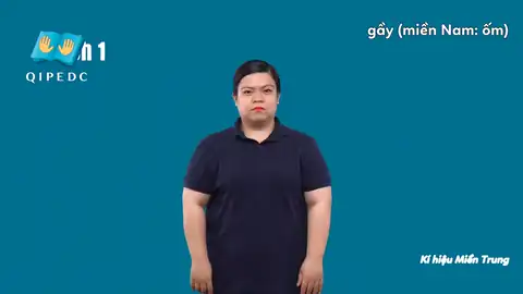 gầy (miền Nam: ốm) - Ngôn Ngữ ký Hiệu - Vùng miền Miền Trung - Phân loại Khác