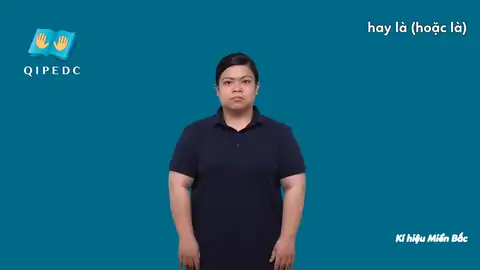 hay là (hoặc là) - Ngôn Ngữ ký Hiệu - Vùng miền Hà Nội - Phân loại Liên kết từ