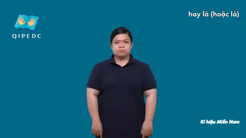 hay là (hoặc là) - Ngôn Ngữ ký Hiệu - Vùng miền Thành Phố Hồ Chí Minh - Phân loại Liên kết từ