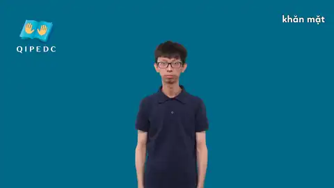 khăn mặt - Ngôn Ngữ ký Hiệu - Vùng miền Toàn Quốc - Phân loại Đồ vật