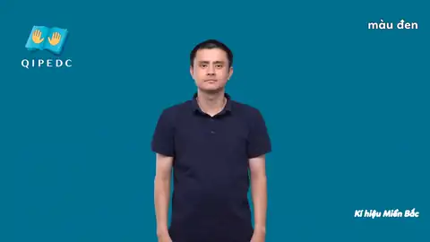 màu đen - Ngôn Ngữ ký Hiệu - Vùng miền Hà Nội - Phân loại Màu Sắc