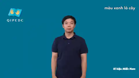 màu xanh lá cây - Ngôn Ngữ ký Hiệu - Vùng miền Thành Phố Hồ Chí Minh - Phân loại Màu Sắc