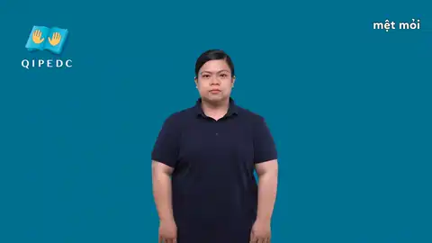 mệt mỏi - Ngôn Ngữ ký Hiệu - Vùng miền Toàn Quốc - Phân loại Sức khỏe - Bộ phận cơ thể