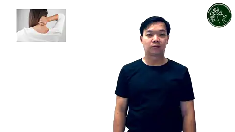 Mỏi cổ - Ngôn Ngữ ký Hiệu - Vùng miền Toàn Quốc - Phân loại Sức khỏe - Bộ phận cơ thể, Từ thông dụng, Bộ Phận Cơ Thể, Tính Từ, Từ thông dụng, COVID-19 (Corona Virus)